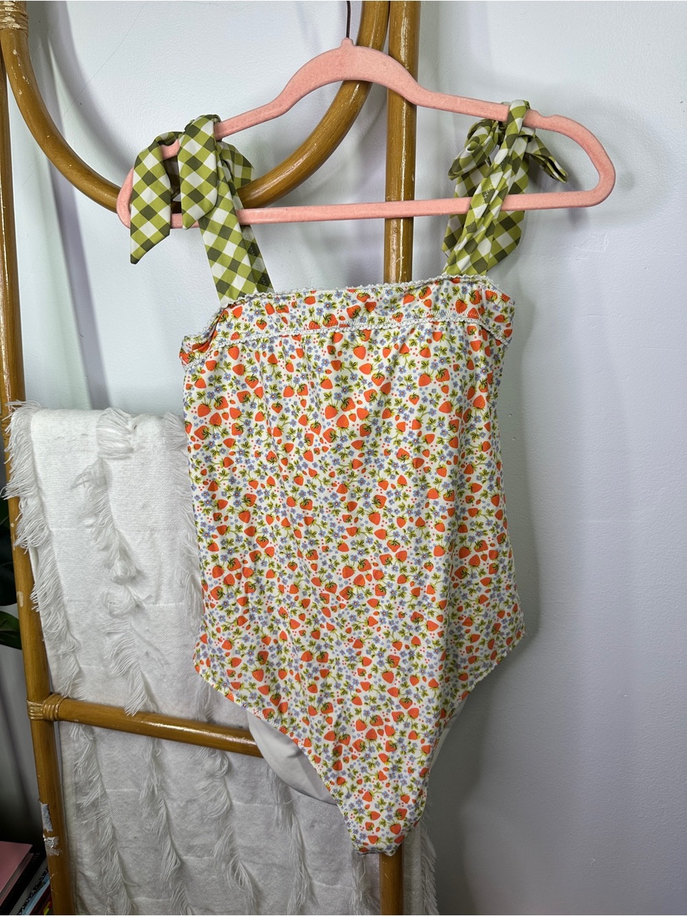 Aerie Strawberry One Piece Swimsuit sz L